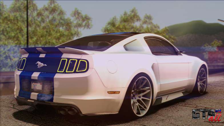 Ford Mustang GT 2012 для GTA San Andreas вид сзади