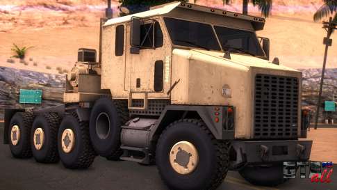 Oshkosh M1070 HET Tank Transporter для GTA San Andreas вид спереди