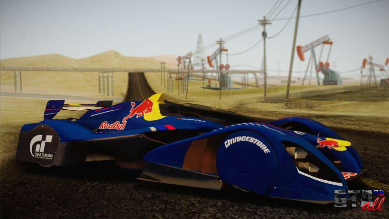 GT Red Bull X10 Sebastian Vettel для GTA San Andreas вид сбоку