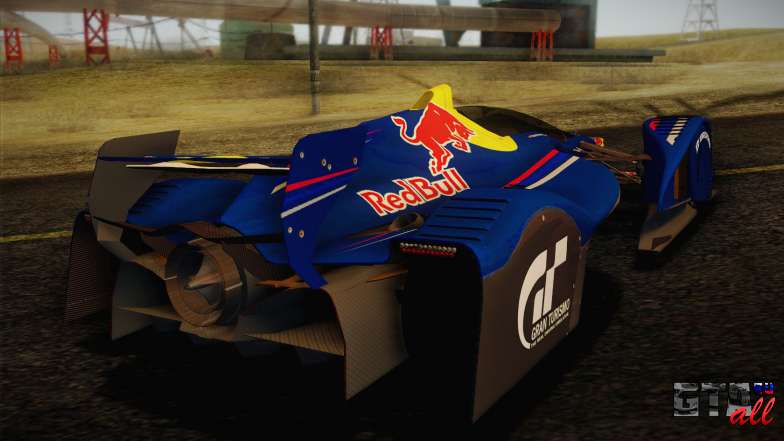 GT Red Bull X10 Sebastian Vettel для GTA San Andreas вид сзади