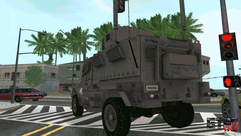 MRAP Mèxico Marines для GTA San Andreas вид сзади