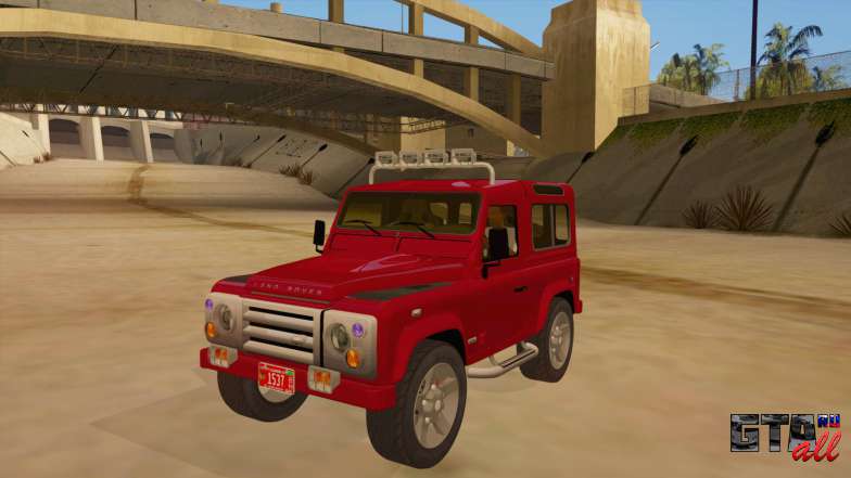 Land Rover Defender для GTA San Andreas спереди