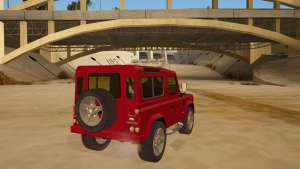 Land Rover Defender для GTA San Andreas вид сзади