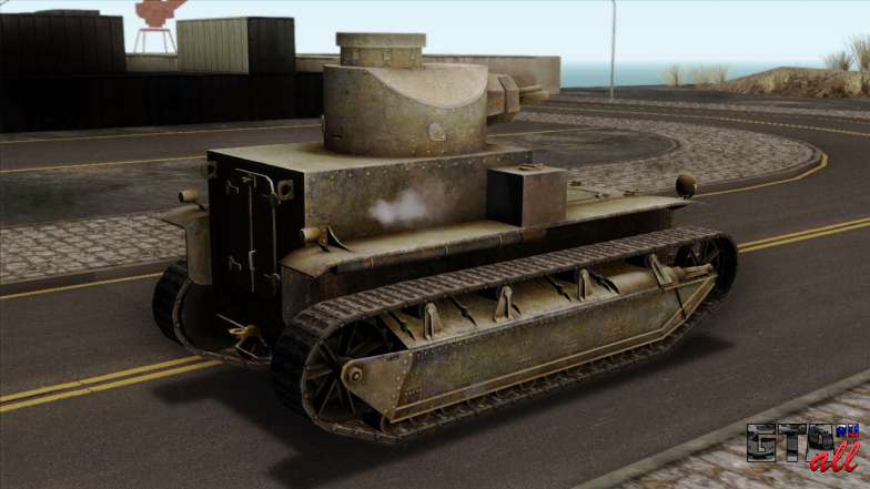 T2 Medium Tank для GTA San Andreas вид сзади