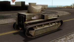 T2 Medium Tank для GTA San Andreas вид сзади