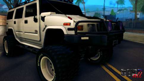 Hummer H2 Monster 4x4 для GTA San Andreas вид спереди