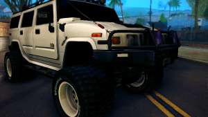 Hummer H2 Monster 4x4 для GTA San Andreas вид спереди