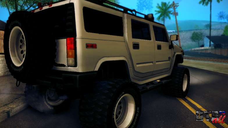 Hummer H2 Monster 4x4 для GTA San Andreas вид сзади