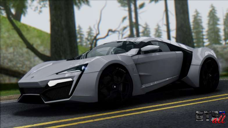 W Motors Lykan Hypersport 2013 для GTA San Andreas вид спереди