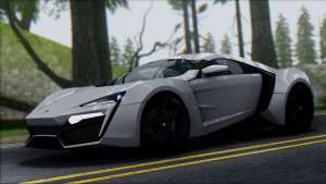 W Motors Lykan Hypersport 2013 для GTA San Andreas вид спереди