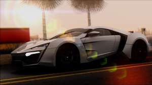 W Motors Lykan Hypersport 2013 для GTA San Andreas сбоку