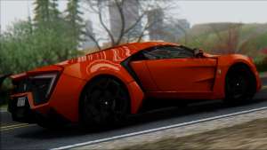 W Motors Lykan Hypersport 2013 для GTA San Andreas оранжевого цвета сзади