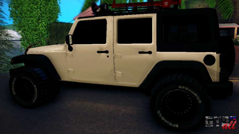 Jeep Wrangler 4x4 для GTA San Andreas вид сбоку