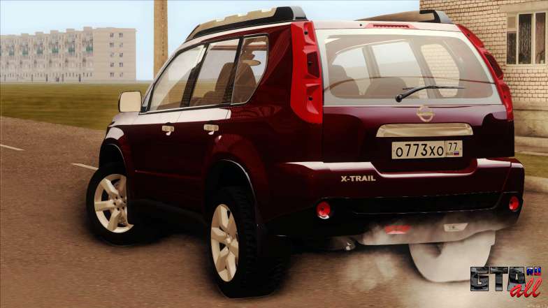 Nissan X-Trail 2009 для GTA SA вид сзади