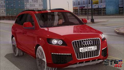 Audi Q7 Winter для GTA San Andreas вид спереди