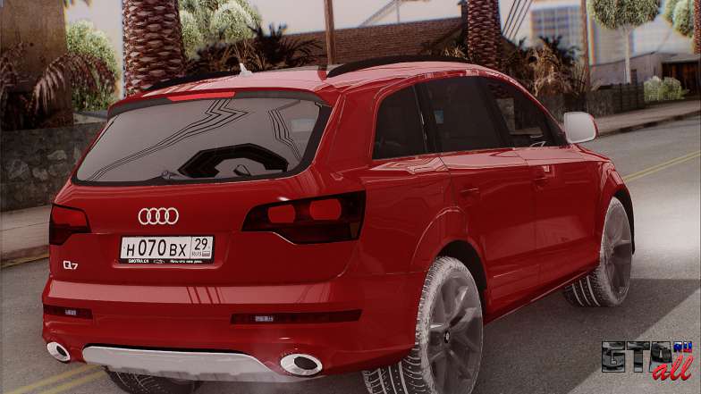 Audi Q7 Winter для GTA SA вид сзади