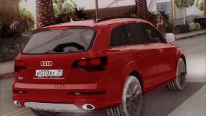 Audi Q7 Winter для GTA SA вид сзади