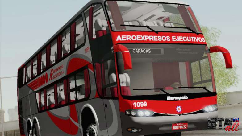 Marcopolo DD800 Volvo B12R для GTA San Andreas спереди