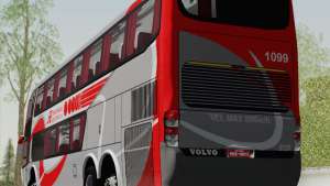 Marcopolo DD800 Volvo B12R для GTA San Andreas вид сзади