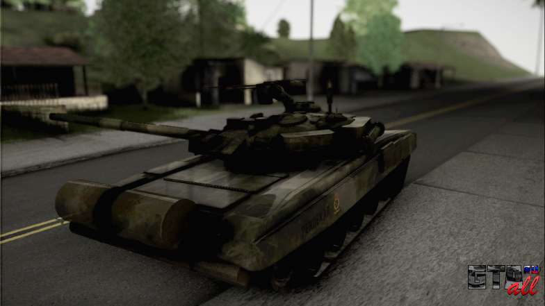 PT-91M Pendekar Tank для GTA San Andreas вид сзади