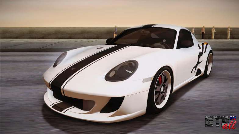 Ruf RK Coupe (987) 2007 HQLM для GTA San Andreas с полосой