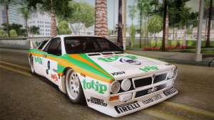 Lancia Rally 037 Stradale (SE037) 1982 HQLM PJ2 для GTA San Andreas бело-зеленая покраска