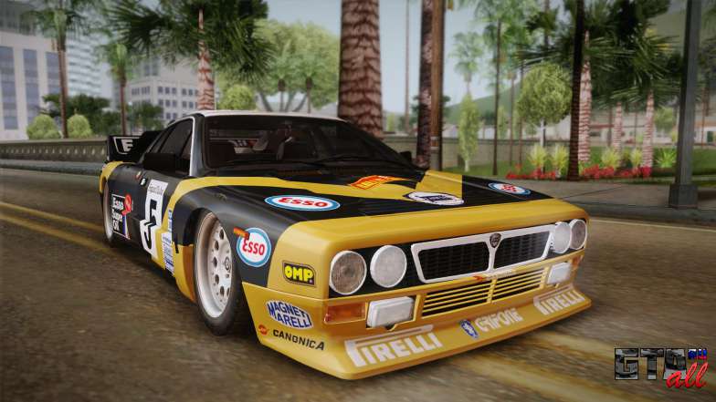 Lancia Rally 037 Stradale (SE037) 1982 HQLM PJ2 для GTA San Andreas черно-желтая покраска