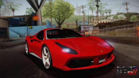 Ferrari 488 Spider для GTA San Andreas вид спереди