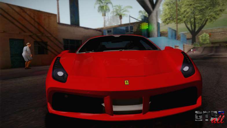 Ferrari 488 Spider для GTA San Andreas вид спереди