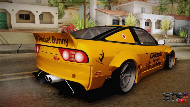 Nissan 180SX Rocket Bunny для GTA San Andreas вид сзади