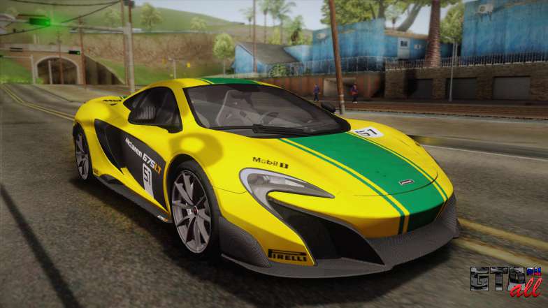 McLaren 675LT 2015 10-Spoke Wheels для GTA San Andreas желто-зеленая покраска