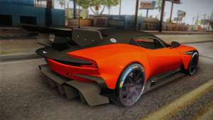 Aston Martin Vulcan для GTA San Andreas вид сзади