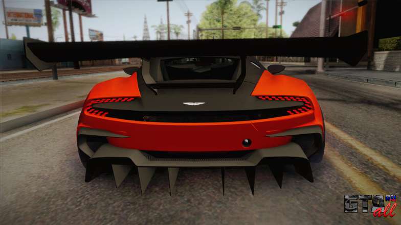 Aston Martin Vulcan для GTA San Andreas задняя часть