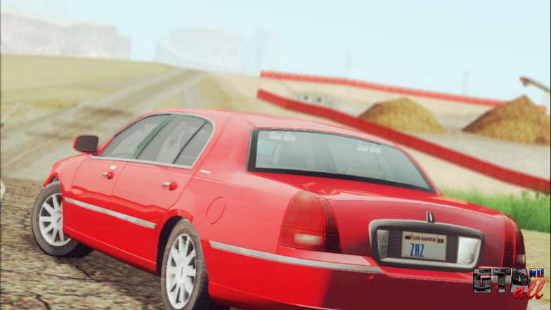 Lincoln Town Car 2010 для GTA San Andreas задняя часть