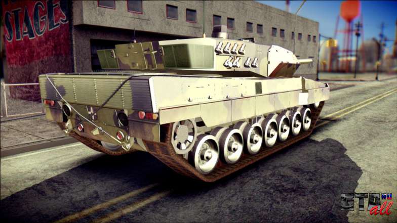 Leopard 2A6 для GTA San Andreas вид сзади