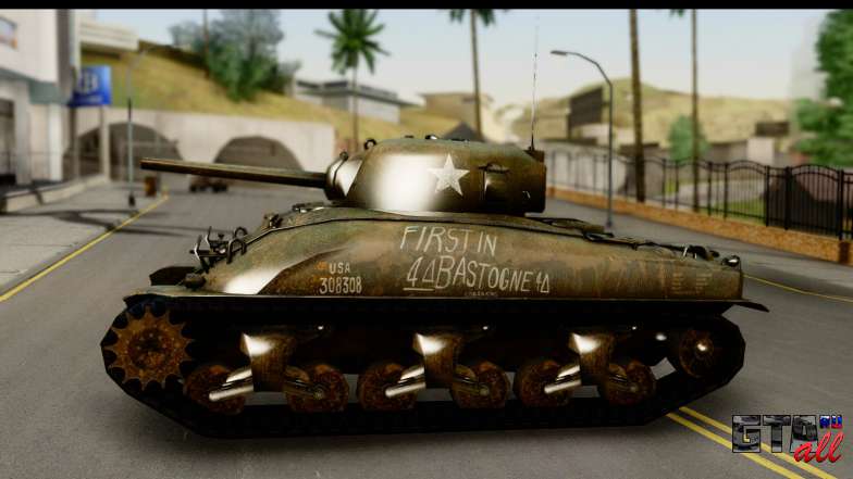 M4A1 Sherman First in Bastogne для GTA San Andreas вид сбоку