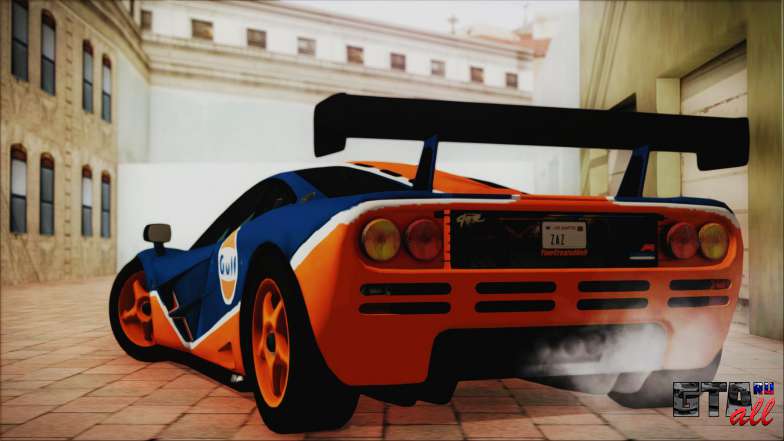 McLaren F1 GTR 1996 Gulf (GoodWood 2008) для GTA San Andreas вид сзади