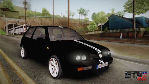 Volkswagen Golf Mk3 Blyatmobile для GTA San Andreas вид спереди