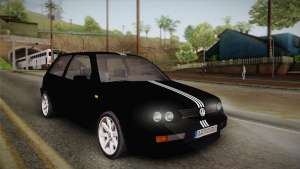 Volkswagen Golf Mk3 Blyatmobile для GTA San Andreas вид спереди