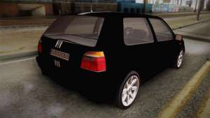 Volkswagen Golf Mk3 Blyatmobile для GTA San Andreas вид сзади