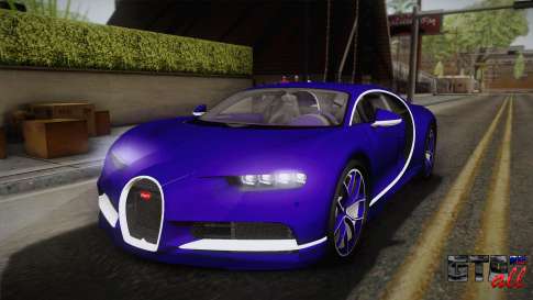 Bugatti Chiron 2017 v2.0 для GTA San Andreas вид спереди