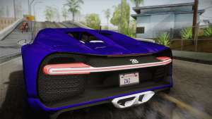 Bugatti Chiron 2017 v2.0 для GTA San Andreas задняя часть