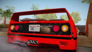 Ferrari F40 (US-Spec) 1989 HQLM для GTA San Andreas задняя часть