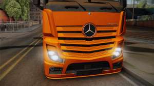 Mercedes-Benz Actros Mp4 4x2 v2.0 Steamspace для GTA San Andreas передняя часть