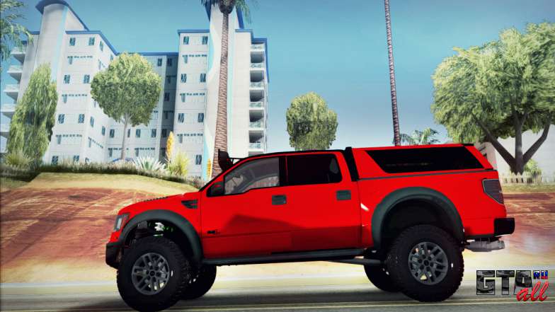 Ford F150 Raptor Long V12 для GTA San Andreas вид сбоку