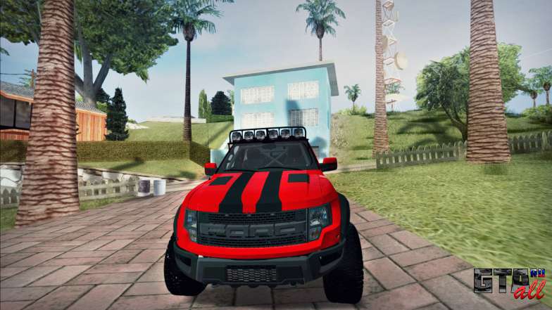 Ford F150 Raptor Long V12 для GTA San Andreas передняя часть