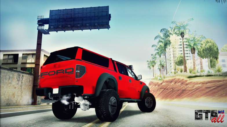 Ford F150 Raptor Long V12 для GTA San Andreas задняя часть