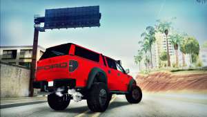 Ford F150 Raptor Long V12 для GTA San Andreas задняя часть