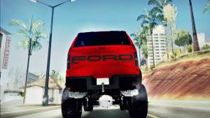 Ford F150 Raptor Long V12 для GTA San Andreas багажник сзади