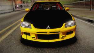 Mitsubishi Lancer Evolution IX Tuned для GTA San Andreas передняя часть